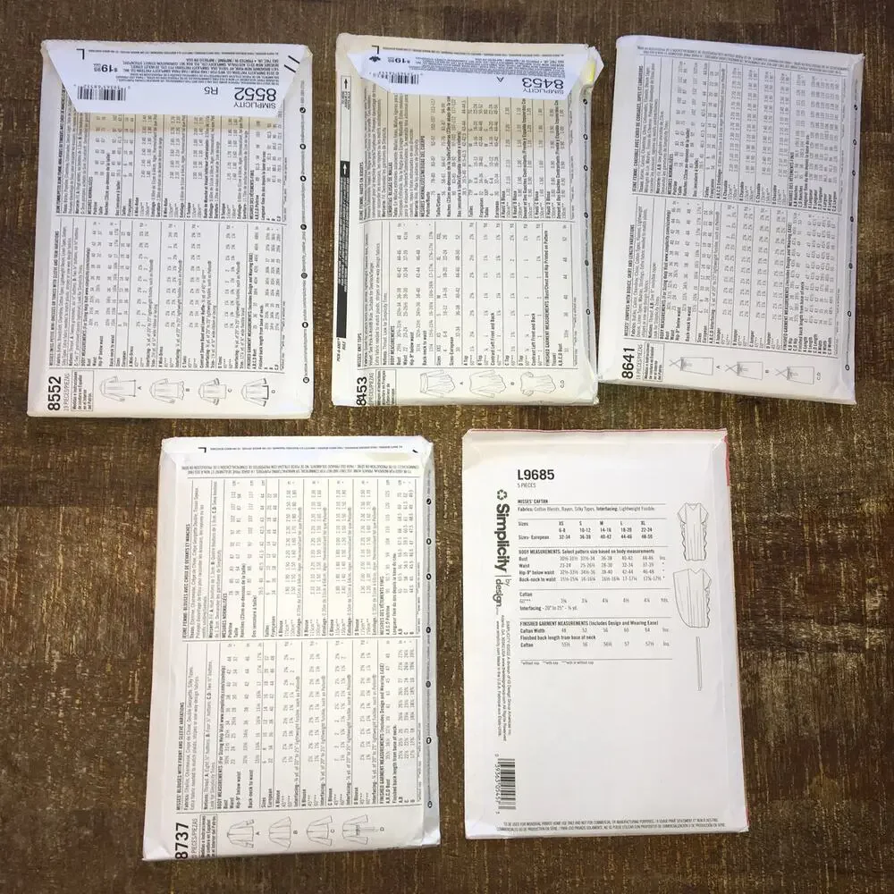 UNCUT Simplicity Sewing Patterns Misses Size 16-22 *LOT OF 5* Dress Top Classic